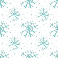 Festive Christmas decorations, snowflakes seamless pattern vector