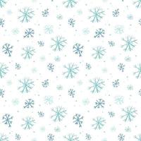 Festive Christmas decorations, snowflakes seamless pattern vector