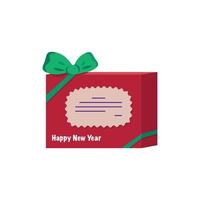 Red box with sweets and gifts with bow vector