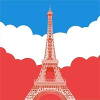 Welcome to Paris. Poster, flyer, travel leaflet. Vector illustration