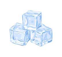 cubos de hielo. 3 piezas. ilustración vectorial aislado sobre fondo blanco. vector