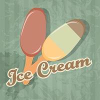 Fondo retro helado. vector