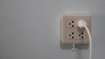 Front view power socket, Focus on connector plug photo