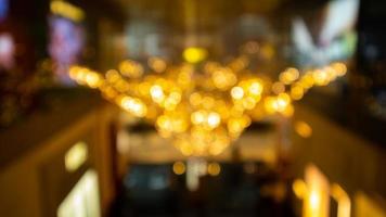Bokeh lighting glows effect on the store for use background photo
