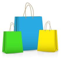 Empty Shopping Bag for advertising and branding vector