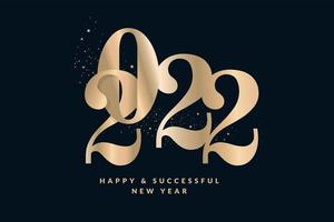 Happy New Year 2022 greeting card vector