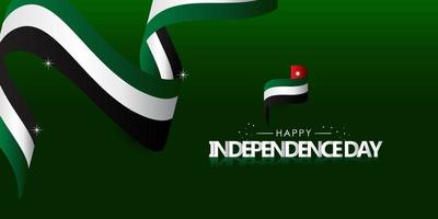 Happy Jordan Independence Day Design Background vector