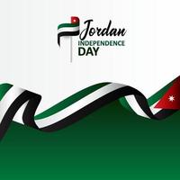 Happy Jordan Independence Day Design Background vector