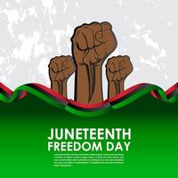 Junetenth Freedom Day Design Background vector