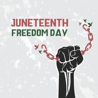 fondo de diseño del día de la libertad del diecinueve de junio vector