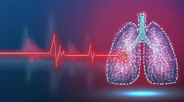 lung Low poly wireframe