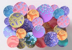 Abstract round shape colorful background 3d rendering photo