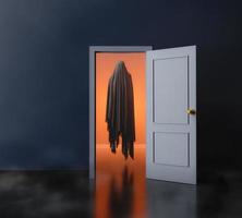 fantasma levitando en una habitación foto