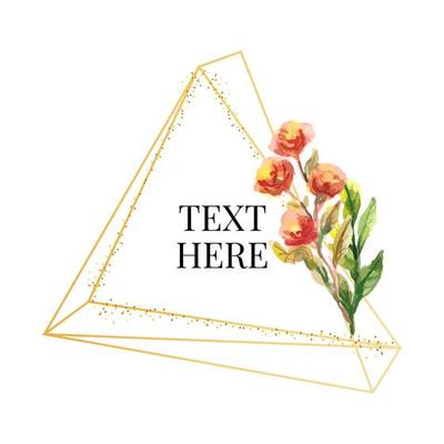 Floral Frame Collection. Set of cute retro flowers