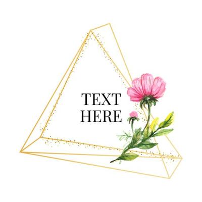 Floral Frame Collection. Set of cute retro flowers