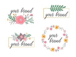 Beautiful Card with watercolor floral bouquet vector