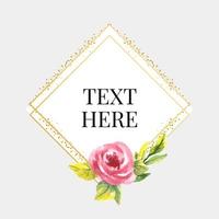 Floral Frame Collection. Set of cute retro flowers vector