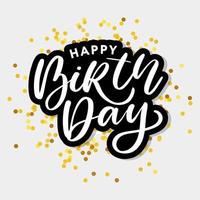 Happy Birthday Brush Script Style vector