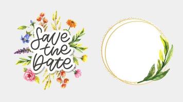 Lovely spring concept card Save the Date vector