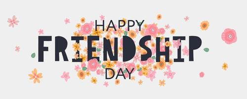 Happy Friendship Day greeting card vector