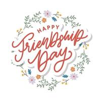 Happy Friendship Day greeting card. vector