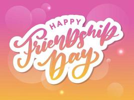Happy Friendship Day greeting card. vector