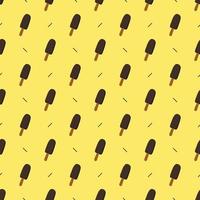 ice cream on a yellow background. pattern. vector illustration