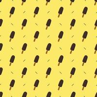 ice cream on a yellow background. pattern. vector illustration