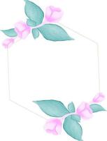 watercolor floral frame vector