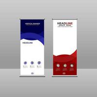 banner publicitario vertical vector