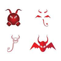 Ilustración de icono de vector de cuerno de diablo