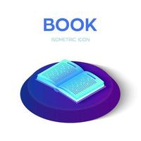 Book isometric icon. vector
