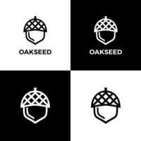 acorn vector graphic. oak seed logo illustration