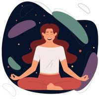 Female yoga practice, meditation.Healthy lifestyle.