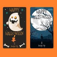 Happy halloween design for social media stories template