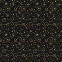 abstract black mechanical circles lines. seamless pattern vector