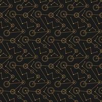 abstract black mechanical circles lines. seamless pattern vector