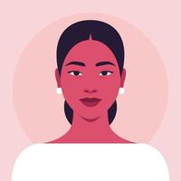 Portrait of a beautiful woman full face vector