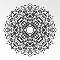 patrón circular en forma de mandala con flor vector