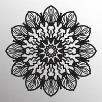 patrón circular en forma de mandala con flor vector