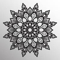 Circular pattern in the form of mandala with flower vector