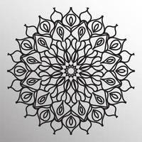 Circular pattern in the form of mandala with flower vector