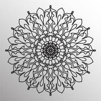 patrón circular en forma de mandala con flor vector