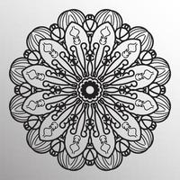 Circular pattern in the form of mandala with flower vector