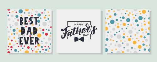 Vector hand written quote best Dad ever . Father's day card