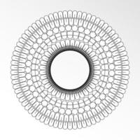 Circular pattern in the form of mandala with flower vector