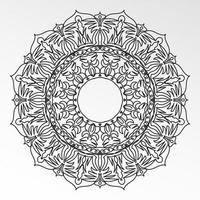 Circular pattern in the form of mandala with flower vector