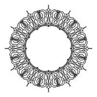 patrón circular en forma de mandala con flor vector