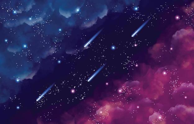 Watercolor Galaxy Background