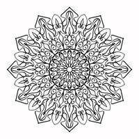 mandalas para colorear libro. adornos redondos decorativos vector